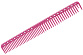 Расческа для стрижки редкозубая длинная розовая - 1