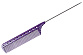 Расчёска с металлическим хвостиком гибкая фиолетовая - 1