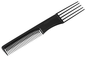 Расчёска FORK COMB черная с вилообразной ручкой