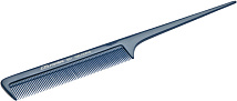 Расческа-хвостик с частыми зубцами синяя