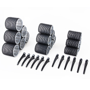 Набор бигуди на липучке 36,48 и 61мм в сумке-косметичке в комплекте с зажимами(12 бигуди+12 зажимов)