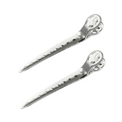 Зажимы для волос Y.S.park Clip L, 2 шт, серебристый,10см, аллюминий