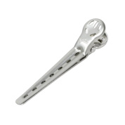 Зажимы для волос 72 мм алюминиевые  (5 шт) серебро