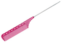Расчёска с металлическим хвостиком с усиленным обушком розовая Y.S.PARK YS-116 pink Расчёска с металлическим хвостиком с усиленным обушком розовая