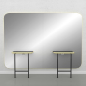 Зеркало парикмахерское MADISON GOLD INFINITE 2P