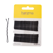 Невидимки 70 мм волна черные 24 штуки