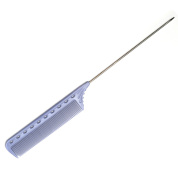 Расчёска с металлическим хвостиком Y.S.park 122, бледно-фиолетовая ,25 см, длина хвостика-12.5 см,  стандартные зубцы  YS-122 pale purple Расчёска с металлическим хвостиком Y.S.park 122, бледно-фиолетовая ,25 см, длина хвостика-12.5 см,  стандартные зубцы