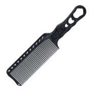 Расческая для стрижки под машинку Y.S. park s282 carbon, черная, 24 см, эргономичная ручка, тонкий обушок Y.S.PARK YS-s282 black Расческая для стрижки под машинку Y.S. park s282 carbon, черная, 24 см, эргономичная ручка, тонкий обушок
