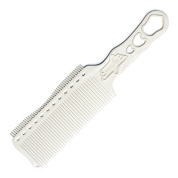 Расческа для стрижки под машинку Y.S.park s282T white , белая, 24 см, эргономичная, тонкий обушок  YS-s282T white Расческа для стрижки под машинку Y.S.park s282T white , белая, 24 см, эргономичная, тонкий обушок