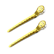 Зажимы для волос Y.S.park Clip L, цвет-золото, 2 шт., длина 10 см, аллюминиевые