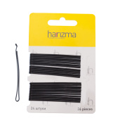 Невидимки 70 мм прямые черные 24 штуки