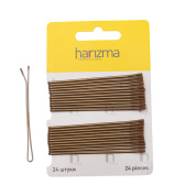 Невидимки 70 мм прямые коричневые 24 штуки 