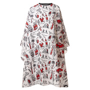 Накидка парикмахерская 140х160см "barber's horror" белый