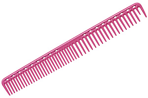 Расческа для стрижки редкозубая длинная розовая - 1