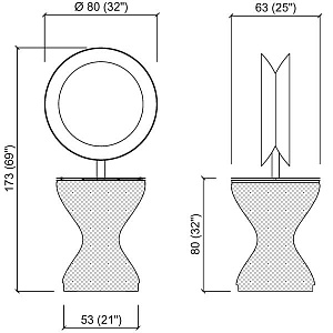 Зеркало парикмахерское MISS BEAUTY CENTRAL - 4