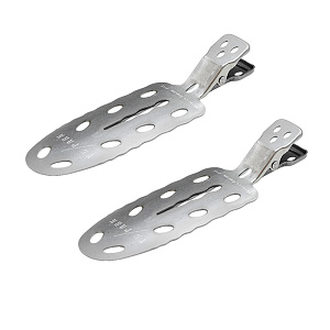 Зажимы для волос Y.S.park No Mark Clip, 2 шт., серебристые, аллюминевые, 70*20 мм - 1