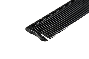 Расчёска для стрижки Y.S. park G20  soft carbon, с линейкой, 20 см ,чёрная - 2
