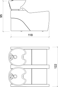 Мойка парикмахерская FLATIRON 2P - 2
