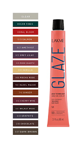 Краска для волос Lakme Glaze CoralBloom , полуперманентная, без аммиака , оттенок коралловый, 60 мл - 3