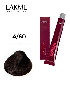 Краска для волос Lakme Collage new 4/60, средний шатен коричневый, 60 мл - 2
