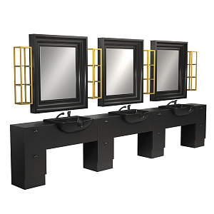 Зеркало парикмахерское BACKINBLACK 3P - 1