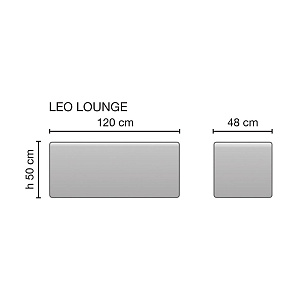 Пуф для ожидания  LEO LONGUE - 2