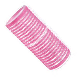 Бигуди на липучке розовые 24*63мм  - 2