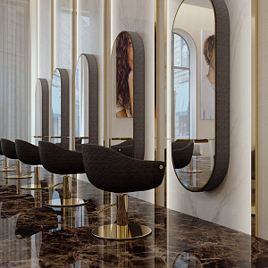 Зеркало парикмахерское KATHERINE RING WALL WITH SHELF - 4