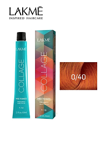 Краска для волос Lakme Collage new 0/40, оранжевый микстон, 60 мл - 1