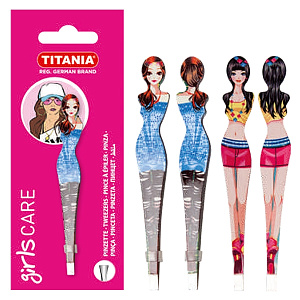 Пинцет в форме фигуры девушки TITANIA 1077/А Пинцет в форме фигуры девушки