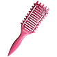 Щетка массажная Nylon 9 рядов из экологичного пластика с добавлением соломенного волокна розовая - 2