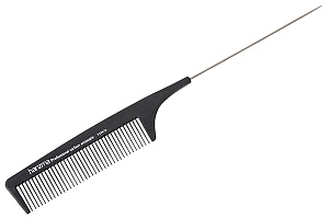 Расческа с металлическим хвостиком (карбон) 22см harizma h10670 Расческа с металлическим хвостиком (карбон) 22см