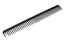 Расческа для стрижки Y.S.park G33 soft carbon, 23 см, с линейкой на обушке, редкозубая, черная