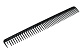 Расческа для стрижки Y.S.park G33 soft carbon, 23 см, с линейкой на обушке, редкозубая, черная - 1