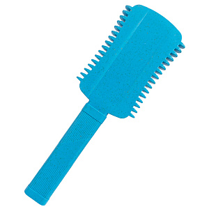 Щетка массажная Combo из экологичного пластика с добавлением соломенного волокна синяя - 3