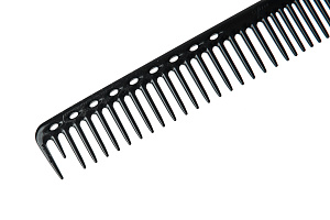 Расческа для стрижки Y.S.park G33 soft carbon, 23 см, с линейкой на обушке, редкозубая, черная - 3