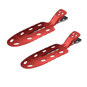 Зажимы для волос Y.S.park No Mark Clip, 2 шт., красные, аллюминевые, 70*20 мм - 1