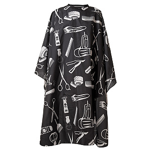 Накидка парикмахерская 140х160см "инструменты барбера-2" - 1