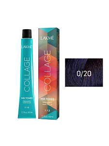 Краска для волос Lakme Collage new 0/20, фиолетовый микстон, 60 мл - 2
