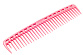 Расческа для стрижки редкозубая широкая розовая - 1