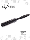 Термобрашинг для волос Y.S.park430 (T-7)Carbon Tiger Brush, диаметр-38 мм,  дерево+карбон - 3