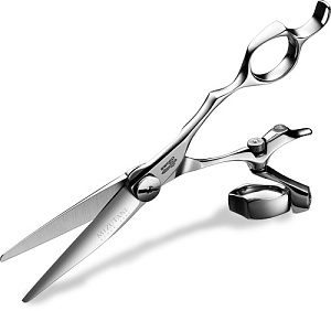 Ножницы для стрижки Mizutani Sword D-19 Double Swivel 6.2, прямые, с поворотным кольцом, эргономичные, японская сталь - 2