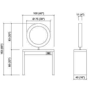 Зеркало парикмахерское MONOBERT - 2