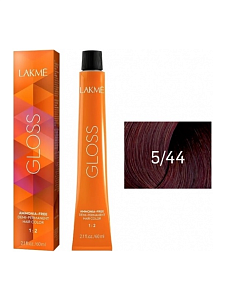 Краска для волос Lakme Gloss 5/44, светлый шатен медный насыщенный, 60 мл, полуперманентная, без аммиака - 1