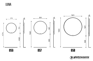 Зеркало парикмахерское LUNA Pietranera 856 - Изображение №5 Зеркало парикмахерское LUNA - 5