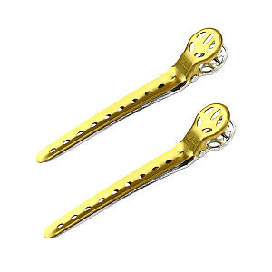 Зажимы для волос Y.S.park Clip L, цвет-золото, 2 шт., длина 10 см, аллюминиевые  YS Clip L(2) gold - Изображение №1 Зажимы для волос Y.S.park Clip L, цвет-золото, 2 шт., длина 10 см, аллюминиевые - 1