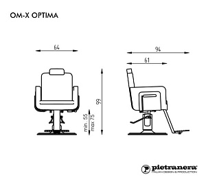 Кресло парикмахерское OM-X UNISEX - 2