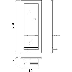 Зеркало парикмахерское BLACK EDO - 2