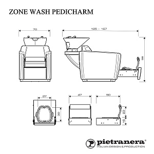 Мойка парикмахерская ZONE WASH PEDICHARM - 3