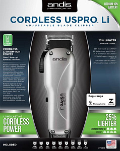 Аккумуляторно-сетевая машинка для стрижки волос usPRO™ Li  Andis 73010 - Изображение №3 Аккумуляторно-сетевая машинка для стрижки волос usPRO™ Li  - 3